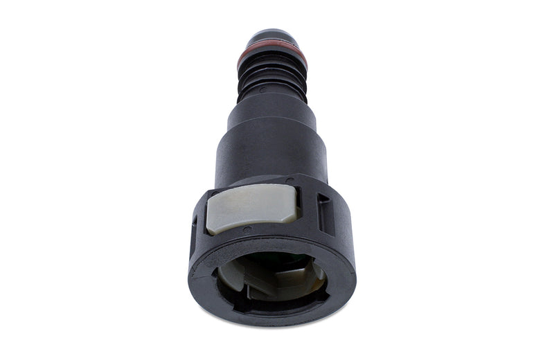 RaceFlux Hose Barb to Female Quick Connect, Straight, Double Button