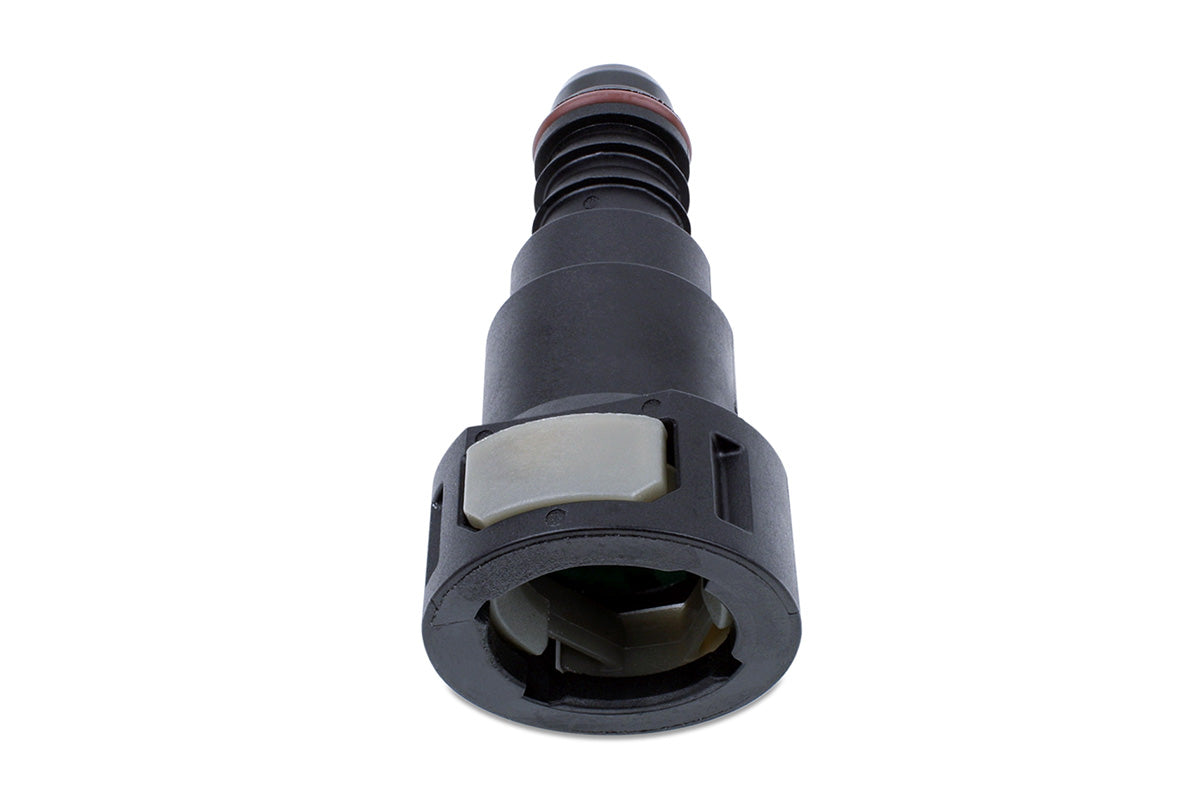 RaceFlux Hose Barb to Female Quick Connect, Straight, Double Button