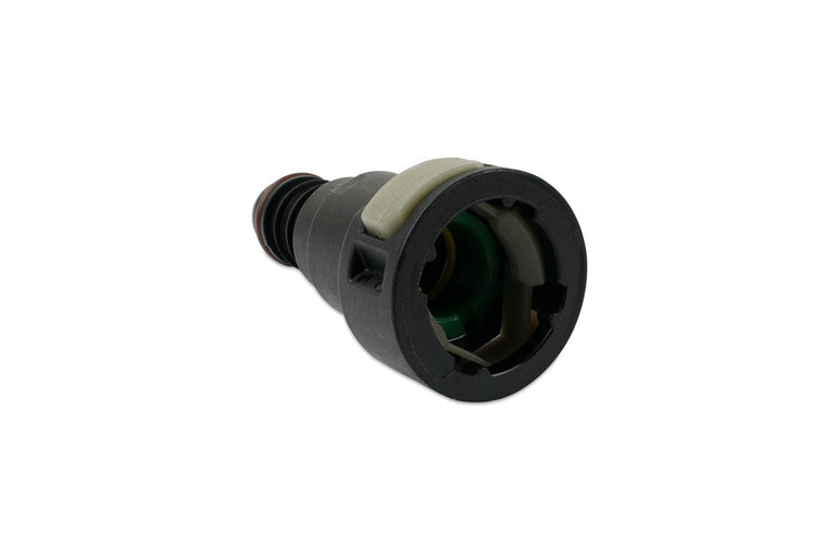 RaceFlux Hose Barb to Female Quick Connect, Straight, Double Button