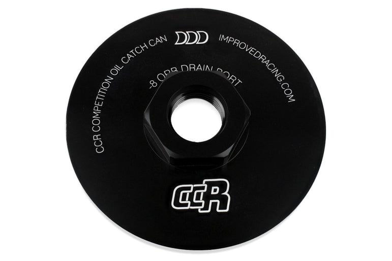 Improved Racing CCR Oil Catch Can Replacement Bottom Cap with -8 ORB Drain Port