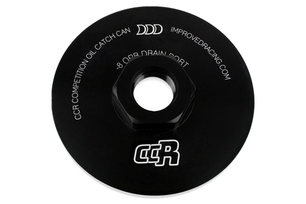 Improved Racing CCR Oil Catch Can Replacement Bottom Cap with -8 ORB Drain Port