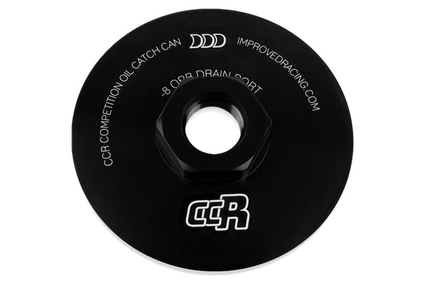 Improved Racing CCR Oil Catch Can Replacement Bottom Cap with -8 ORB Drain Port