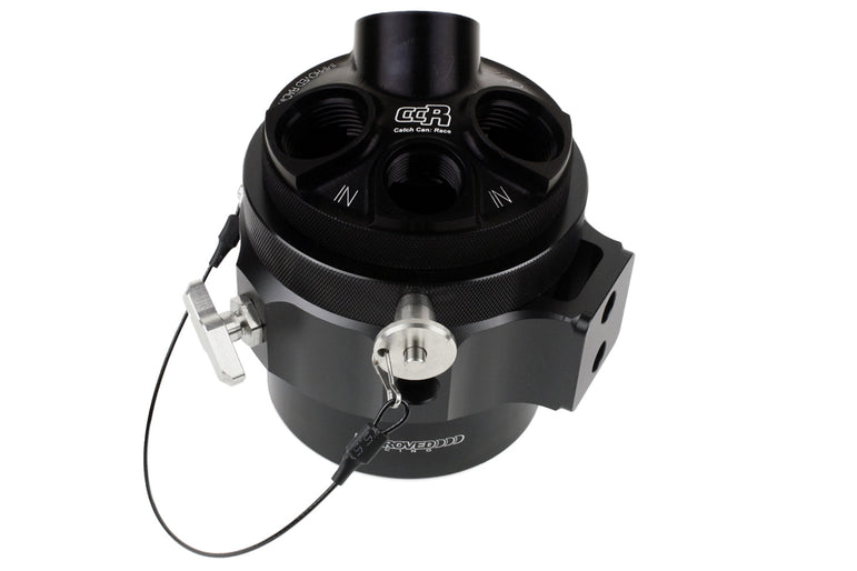 Improved Racing CCRZ Competition Recirculated High-Flow Oil Catch Can, 0.1 Liter (0.1 Qt)