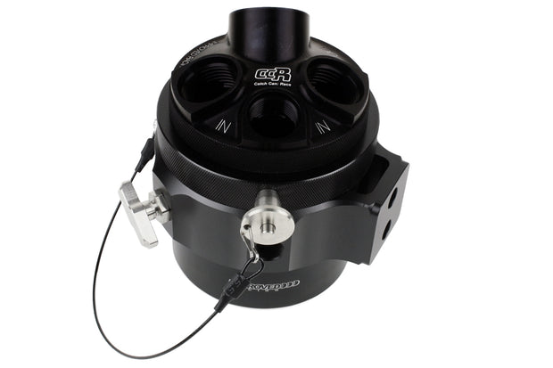 Improved Racing CCRZ Competition Recirculated High-Flow Oil Catch Can, 0.1 Liter (0.1 Qt)