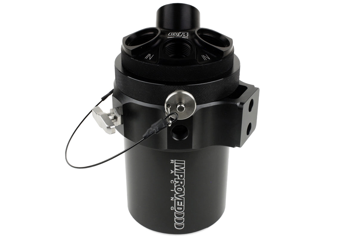 Improved Racing CCRZ Competition Recirculated High-Flow Oil Catch Can, 0.5 Liter (0.5 Qt)