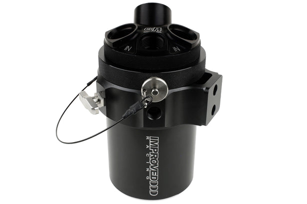 Improved Racing CCRZ Competition Recirculated High-Flow Oil Catch Can, 0.5 Liter (0.5 Qt)