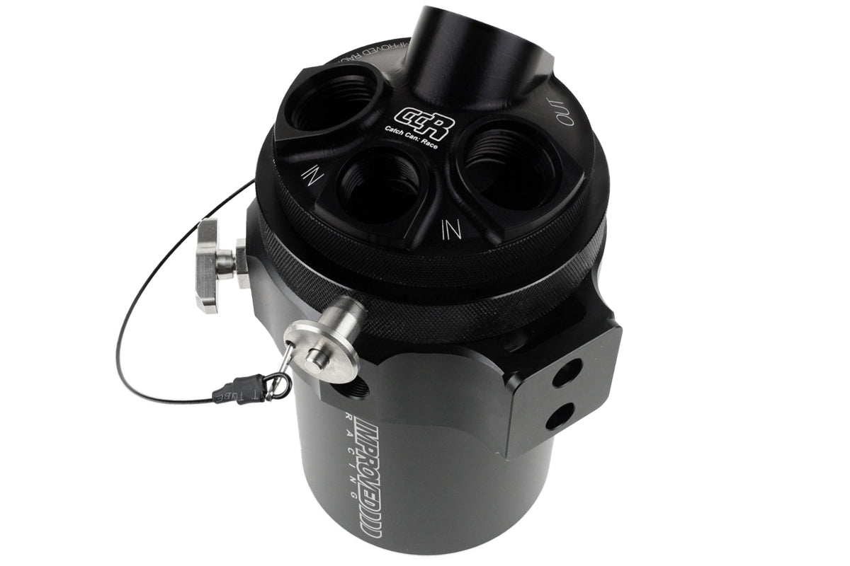 Improved Racing CCRZ Competition Recirculated High-Flow Oil Catch Can, 0.5 Liter (0.5 Qt)