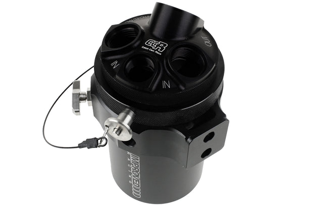 Improved Racing CCRZ Competition Recirculated High-Flow Oil Catch Can, 0.5 Liter (0.5 Qt)