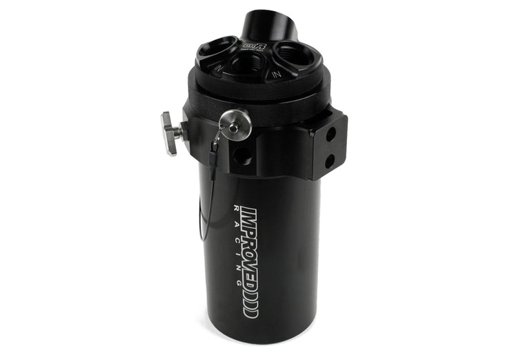 Improved Racing CCRZ Competition Recirculated High-Flow Oil Catch Can, 1 Liter (1 Qt)