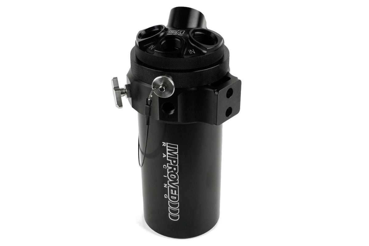 Improved Racing CCRZ Competition Recirculated High-Flow Oil Catch Can, 1 Liter (1 Qt)