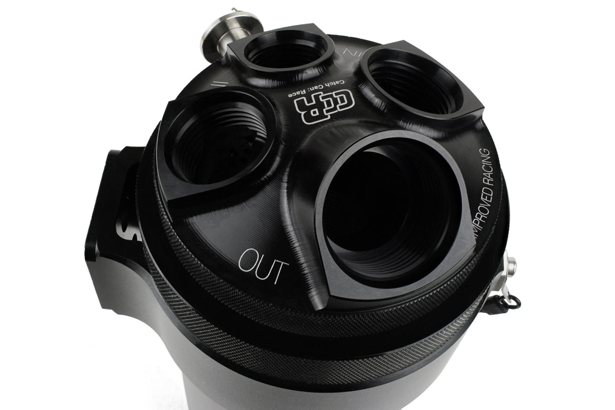 Improved Racing CCRZ Competition Recirculated High-Flow Oil Catch Can, 1 Liter (1 Qt)