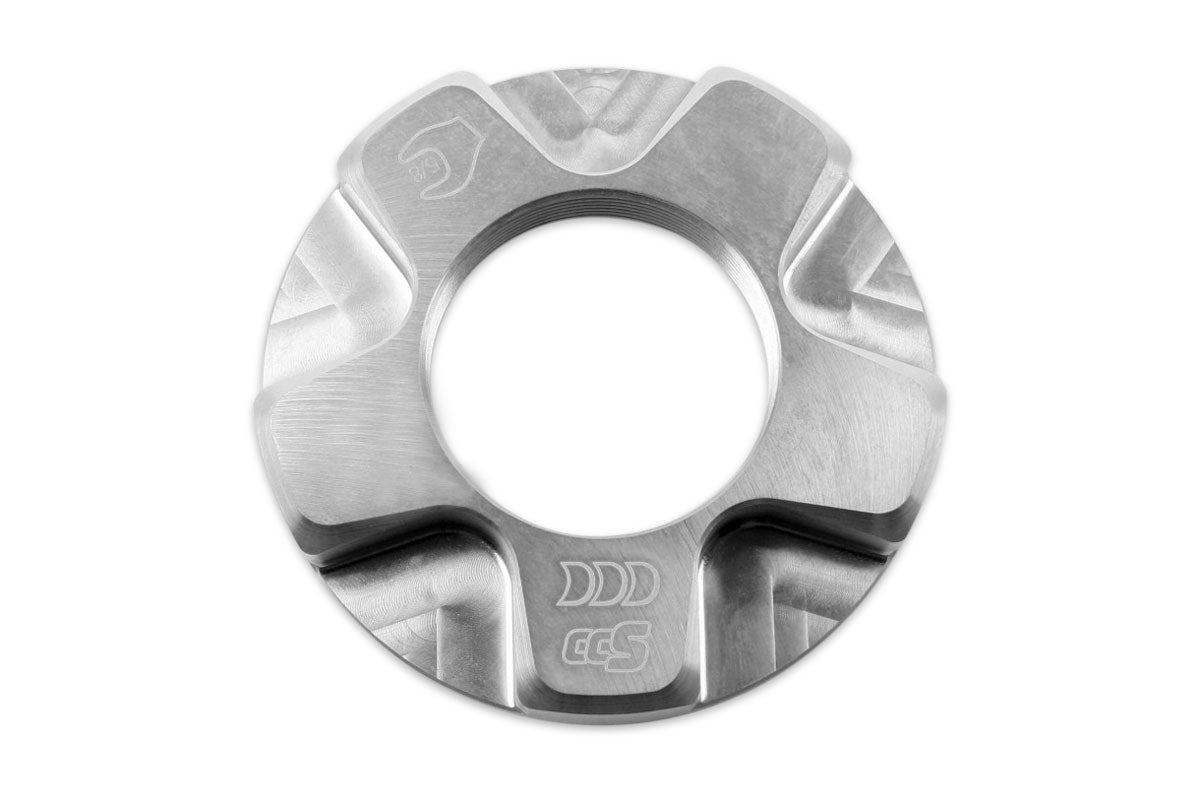 Improved Racing CCS Bracket Nut, Silver Anodized Finish