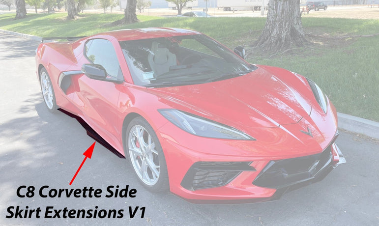 FSPE Side Skirt Extensions V1 – Chevrolet Corvette C8 (2020–2026) - JSI Racing 