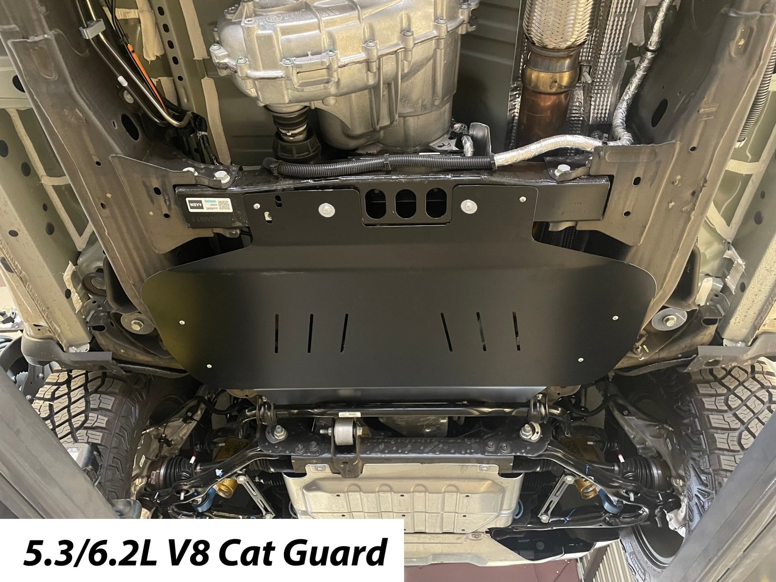 Chevrolet Tahoe / GMC Yukon Catalytic Converter Guard (2021-2026) (5.3L/6.2L) - JSI Racing 