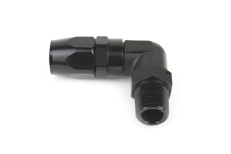 RaceFlux 90-Degree AN Hose End to Male NPT Fitting