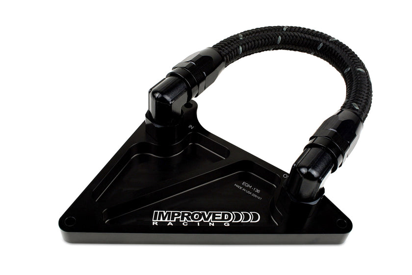 Improved Racing 6th Gen Camaro SS / ZL1 Oil Adapter Temporary Loop Line, 90-Degree
