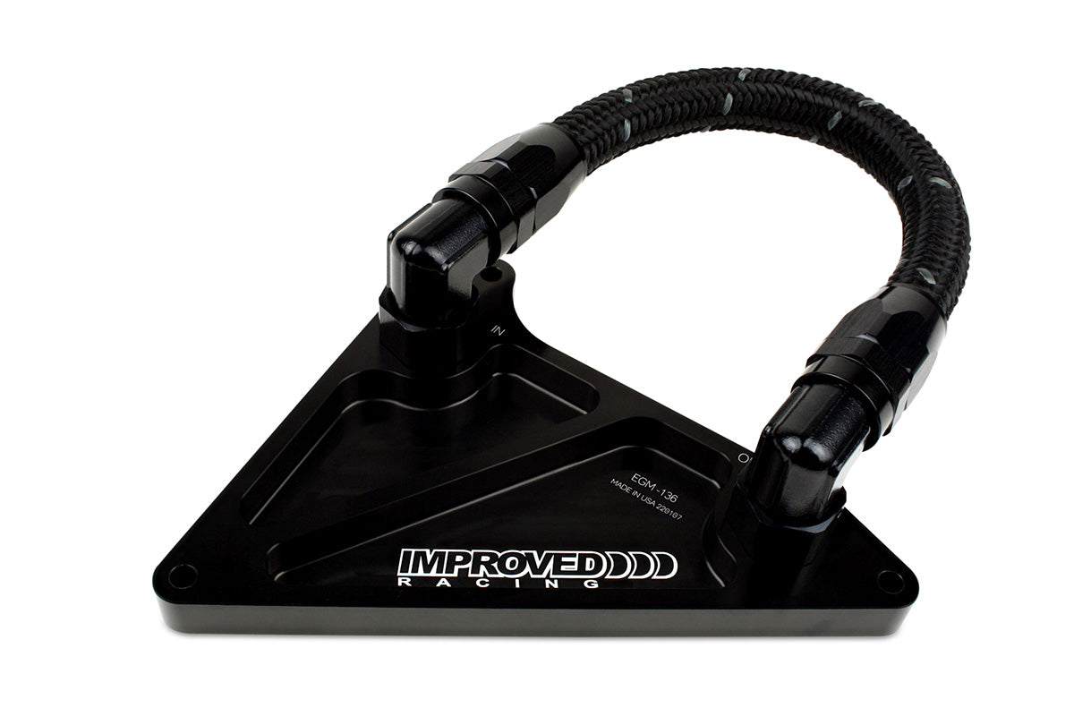 Improved Racing 6th Gen Camaro SS / ZL1 Oil Adapter Temporary Loop Line, 90-Degree