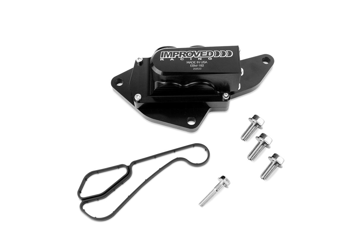Improved Racing Oil Cooler Adapter for BMW Engines, Top-Mount Lines, 212ºF Thermostat