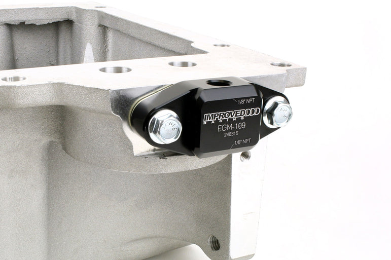 Improved Racing LS Engine Oil Cooler Block-Off Cover Plate with Sensor / Turbo Feed Ports