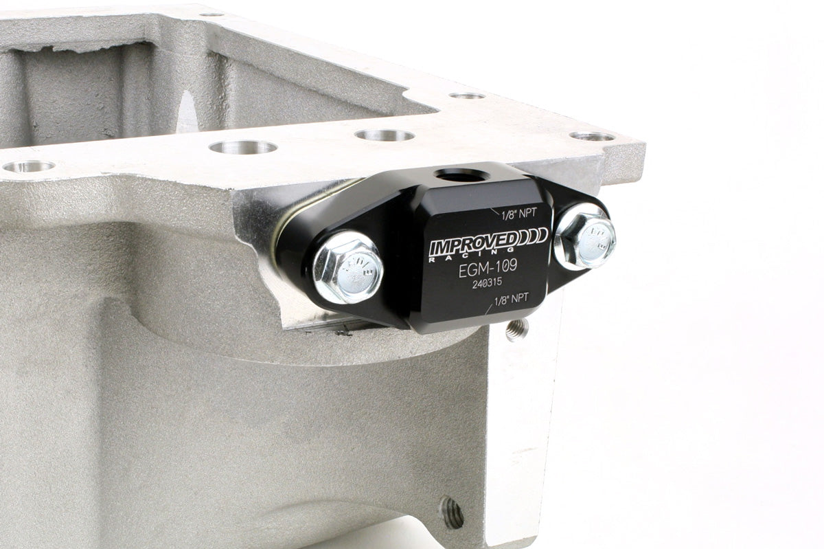 Improved Racing LS Engine Oil Cooler Block-Off Cover Plate with Sensor / Turbo Feed Ports