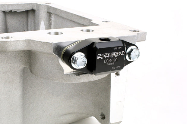 Improved Racing LS Engine Oil Cooler Block-Off Cover Plate with Sensor / Turbo Feed Ports