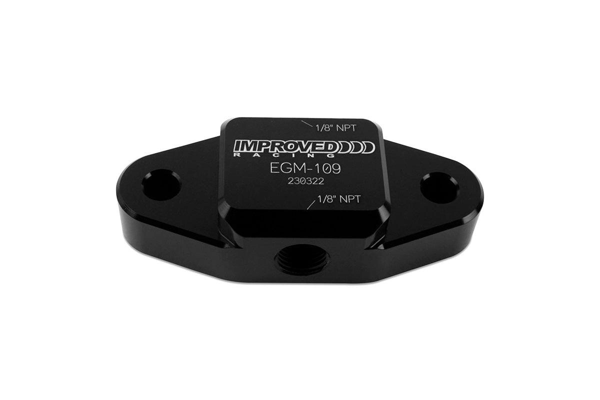 Improved Racing LS Engine Oil Cooler Block-Off Cover Plate with Sensor / Turbo Feed Ports