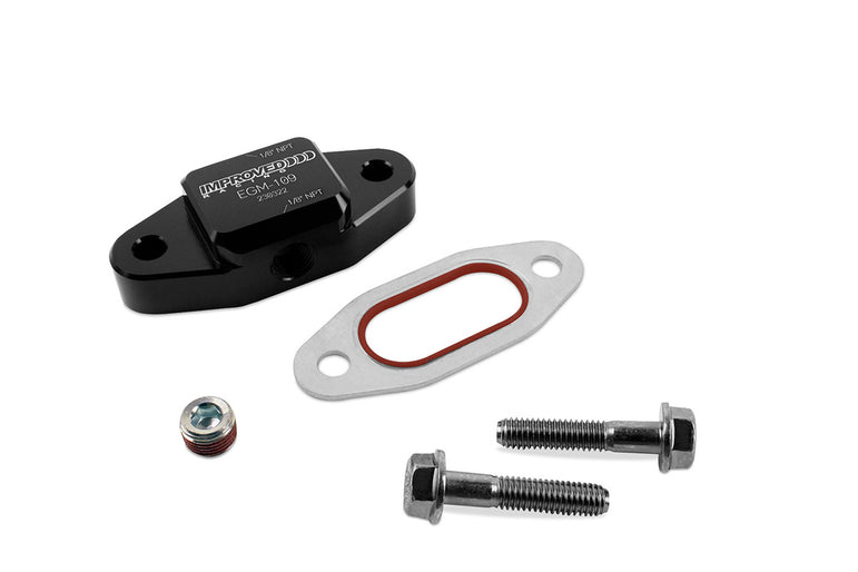 Improved Racing LS Engine Oil Cooler Block-Off Cover Plate with Sensor / Turbo Feed Ports