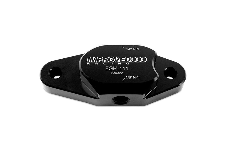 Improved Racing GM LT Oil Cooler Block-Off Cover Plate with Sensor / Turbo Feed Ports
