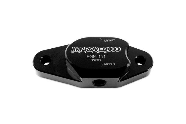 Improved Racing GM LT Oil Cooler Block-Off Cover Plate with Sensor / Turbo Feed Ports
