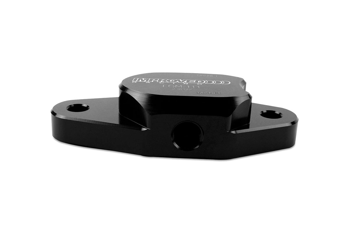 Improved Racing GM LT Oil Cooler Block-Off Cover Plate with Sensor / Turbo Feed Ports
