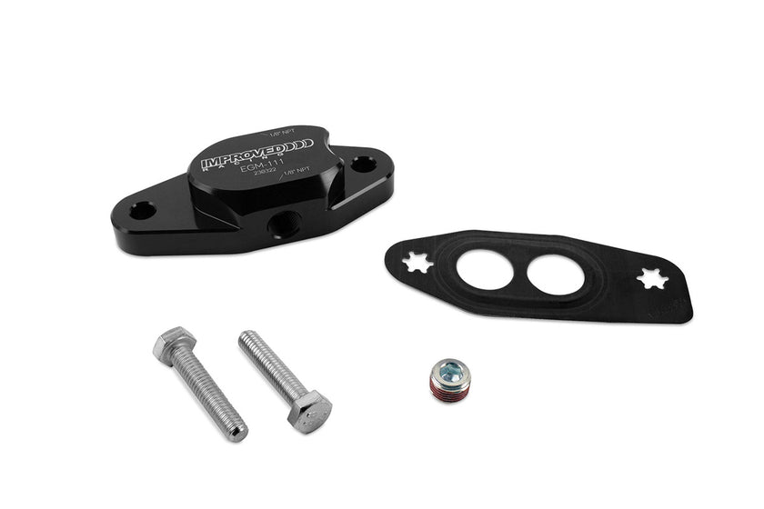 Improved Racing GM LT Oil Cooler Block-Off Cover Plate with Sensor / Turbo Feed Ports