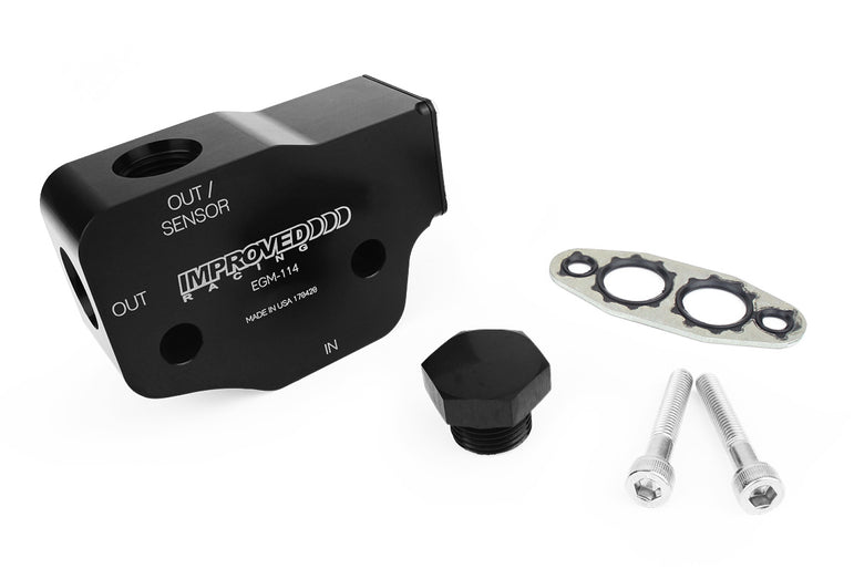 Improved Racing LSX and LS Oil Cooler Adapter with Thermostat, Rear Sump, 180ºF