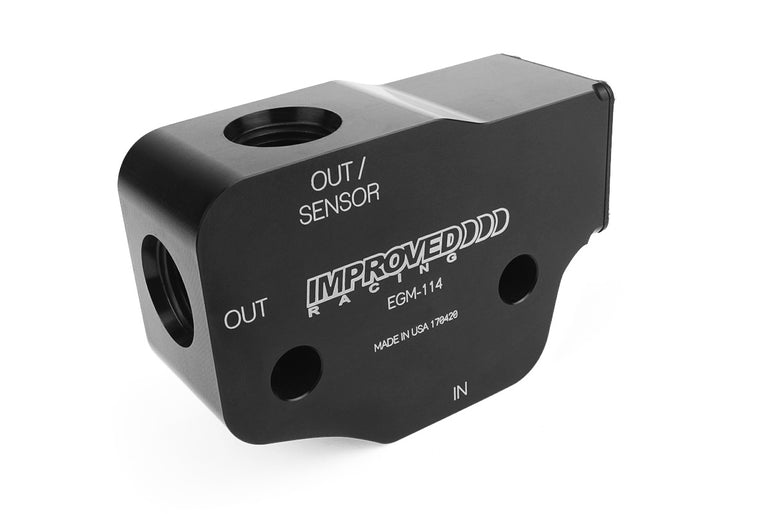 Improved Racing LSX and LS Oil Cooler Adapter with Thermostat, Rear Sump, 200ºF