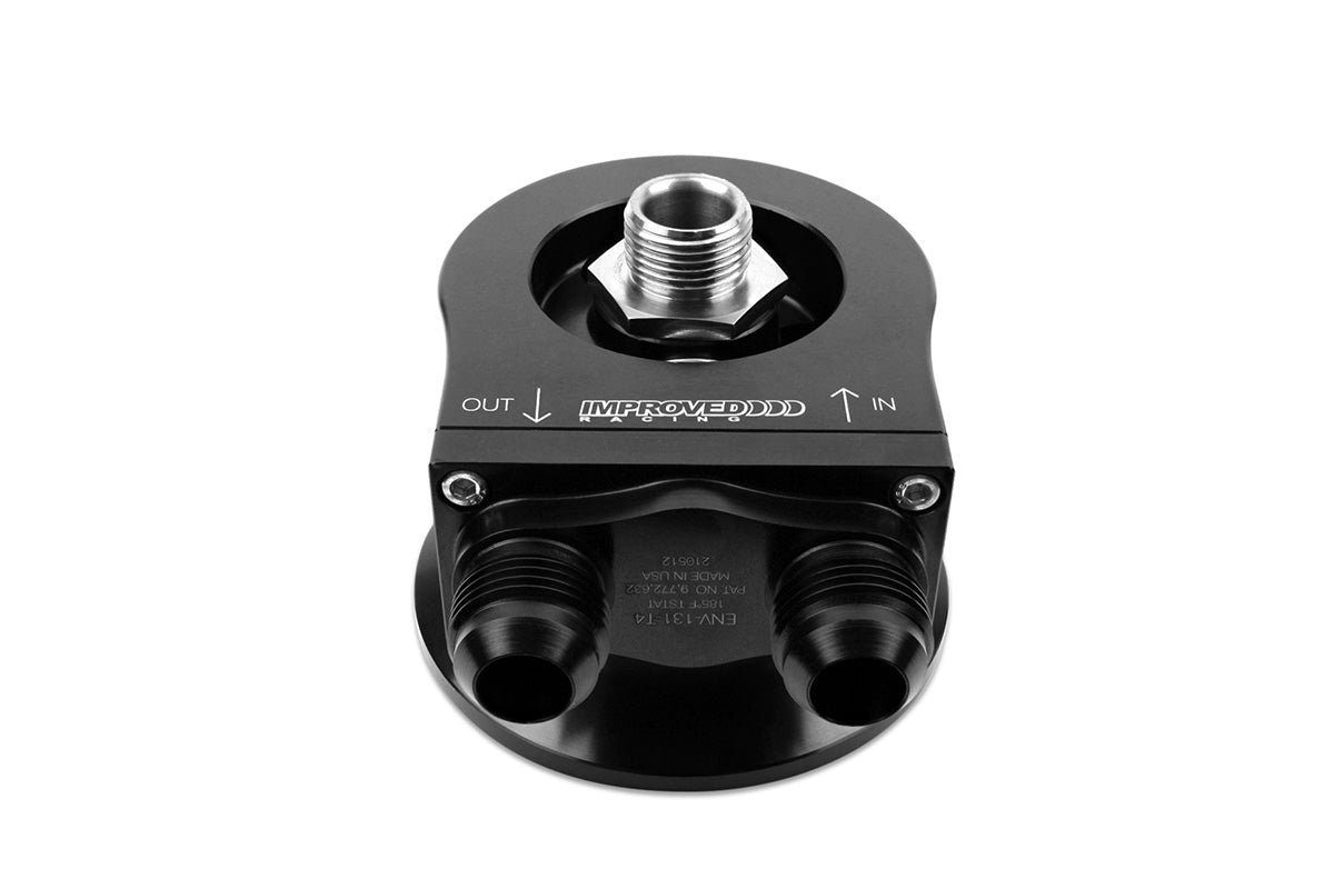 Improved Racing Thermostatic Oil Cooler Sandwich Plate Gen 1-2 SBC & Mk. 1-6 BBC Engines, 212°F, -10AN