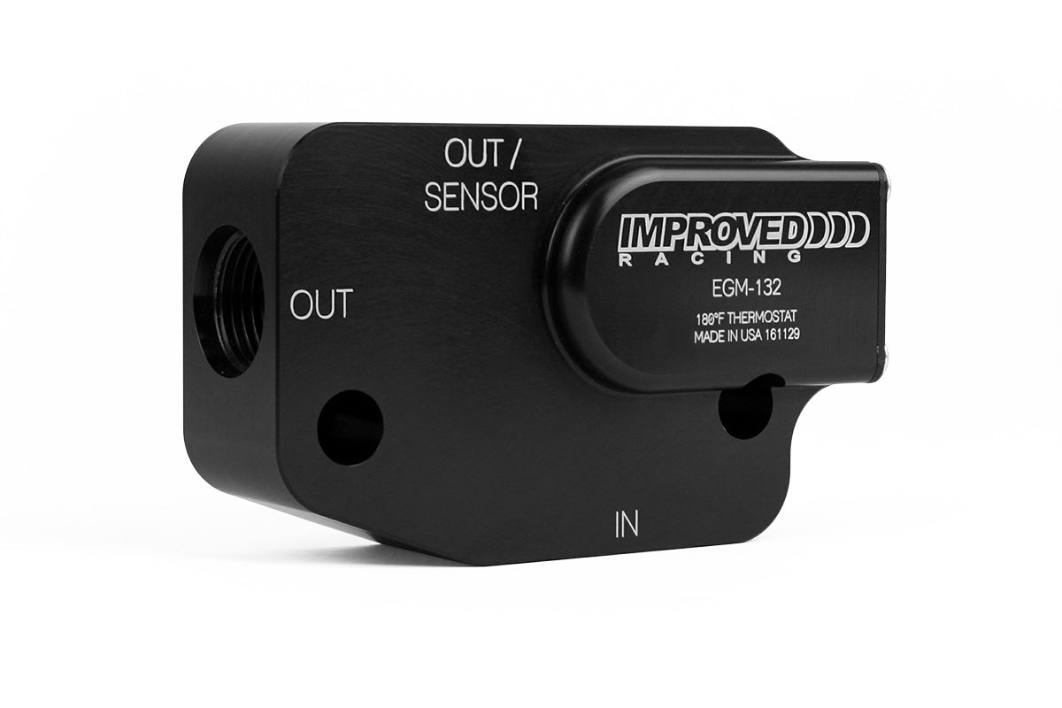 Improved Racing C7 Corvette LT1, LT4, LT5 Oil Cooler Adapter with Thermostat, 200ºF