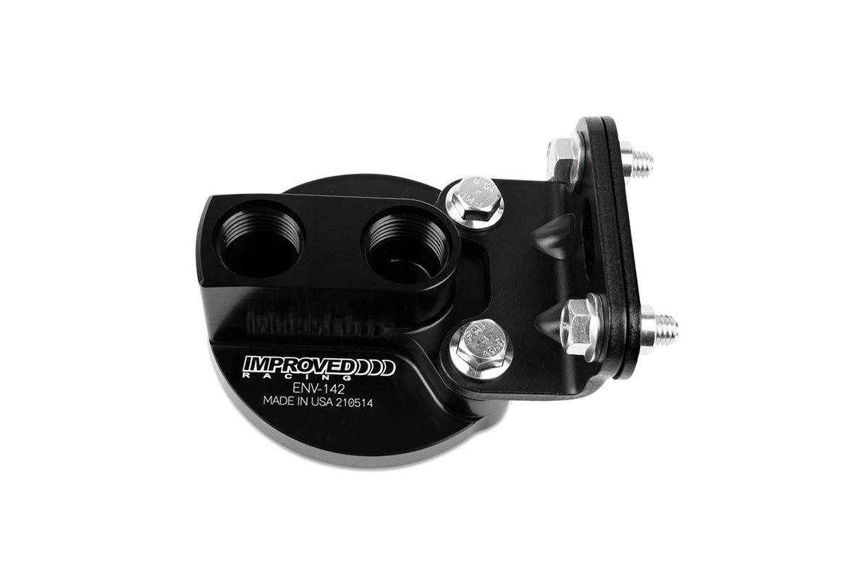 Improved Racing Remote Engine & Transmission Oil Filter Mount, 2-Port
