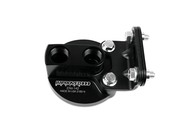 Improved Racing Remote Engine & Transmission Oil Filter Mount, 2-Port