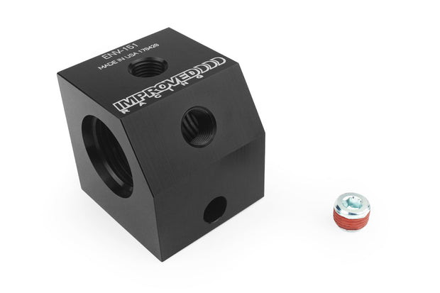 Improved Racing Compact Dual Inline Oil Sensor Adapter Block