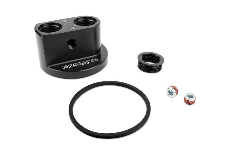 Improved Racing Remote Oil Filter Take-Off Adapter Plate, 3/4