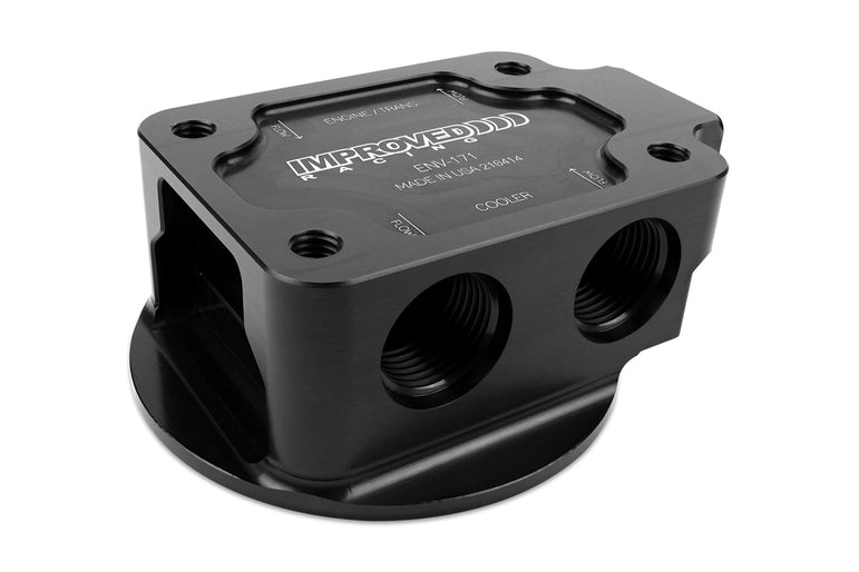Improved Racing Remote Engine & Transmission Oil Filter Mount with Thermostat, 165ºF