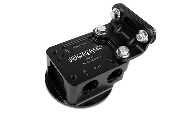 Improved Racing Remote Engine & Transmission Oil Filter Mount with Thermostat, 215ºF
