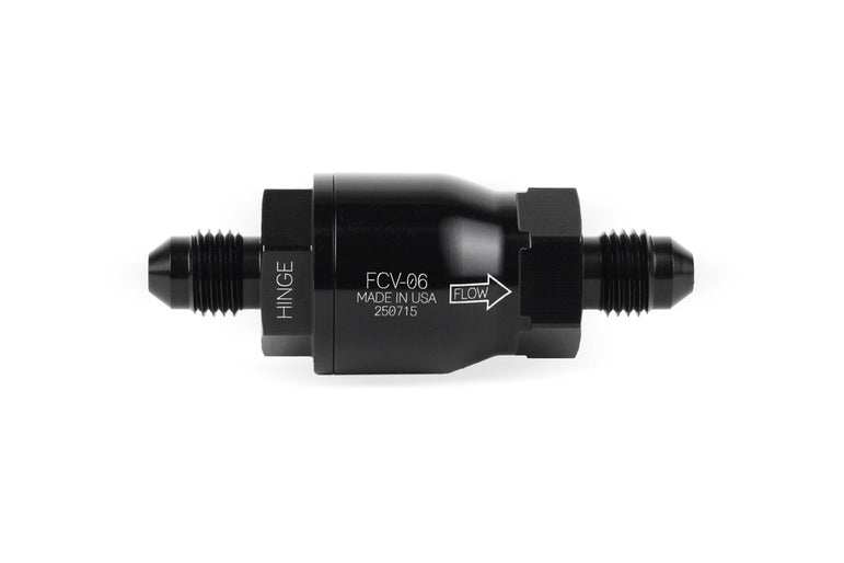 Improved Racing High-Flow, Low Cracking Pressure Flapper Check Valve, -4AN Male
