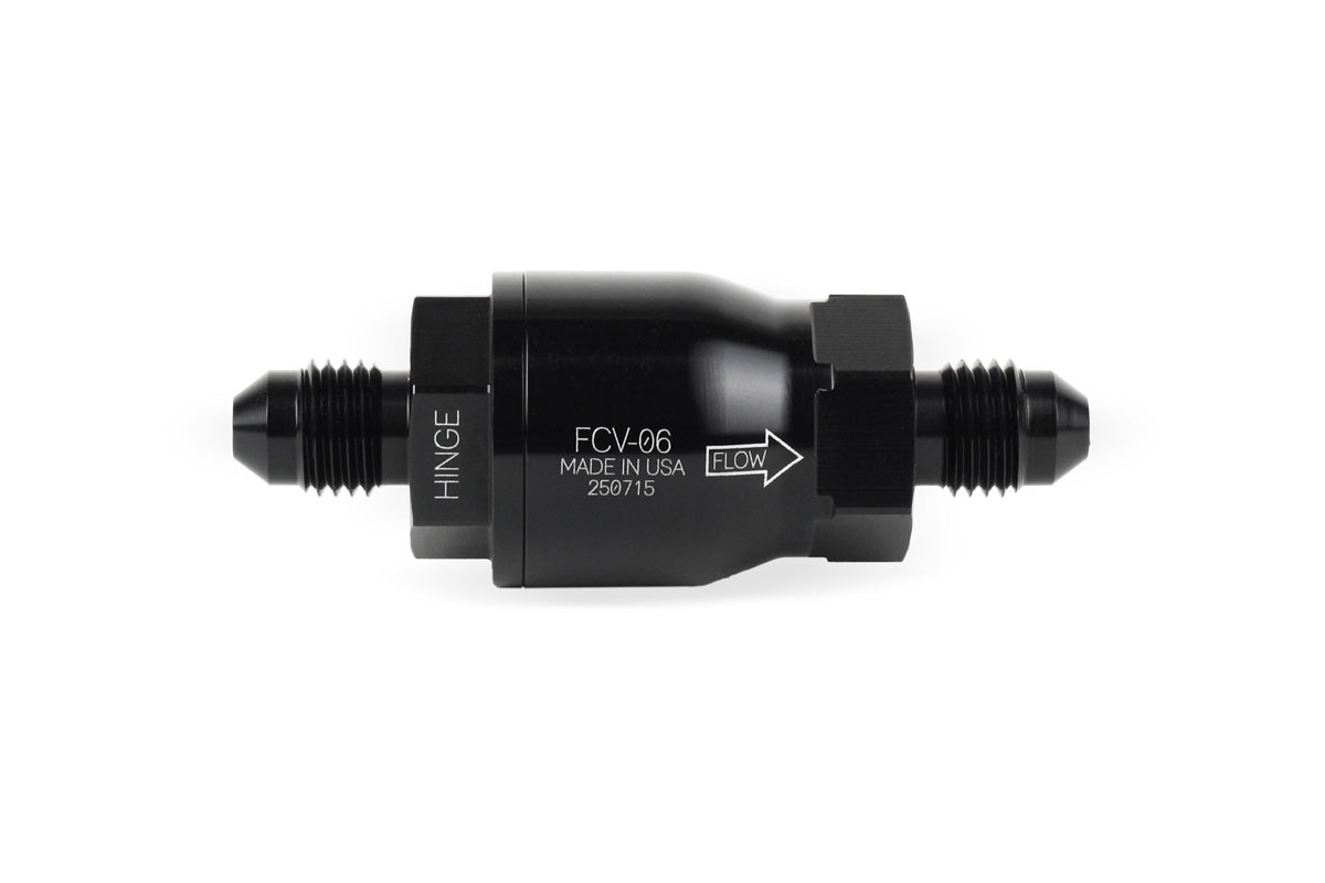 Improved Racing High-Flow, Low Cracking Pressure Flapper Check Valve, -4AN Male