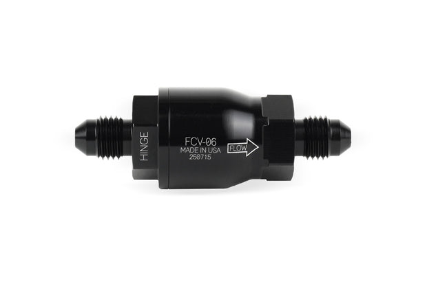 Improved Racing High-Flow, Low Cracking Pressure Flapper Check Valve, -4AN Male