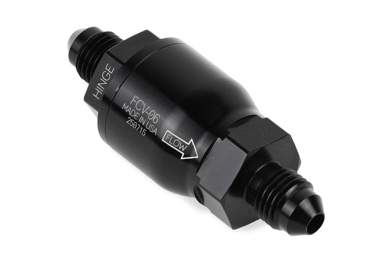 Improved Racing High-Flow, Low Cracking Pressure Flapper Check Valve, -4AN Male