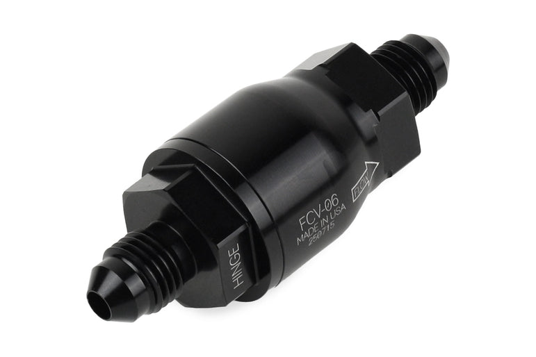 Improved Racing High-Flow, Low Cracking Pressure Flapper Check Valve, -4AN Male