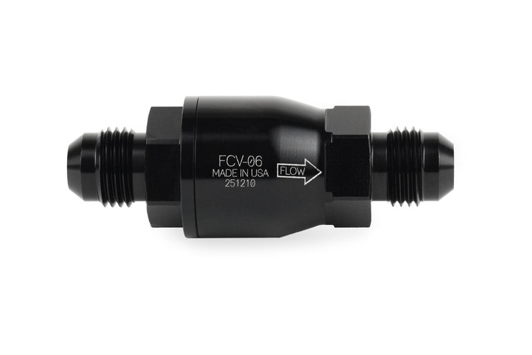 Improved Racing High-Flow, Low Cracking Pressure Flapper Check Valve, -6AN Male
