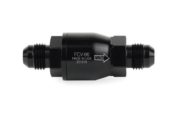 Improved Racing High-Flow, Low Cracking Pressure Flapper Check Valve, -6AN Male