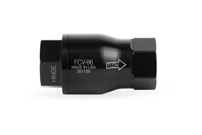 Improved Racing High-Flow, Low Cracking Pressure Flapper Check Valve, -6AN O-Ring Boss