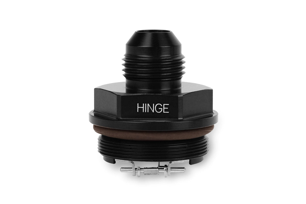 Improved Racing High-Flow, Low Cracking Pressure Flapper Check Valve, -8AN Male, Hinge Side